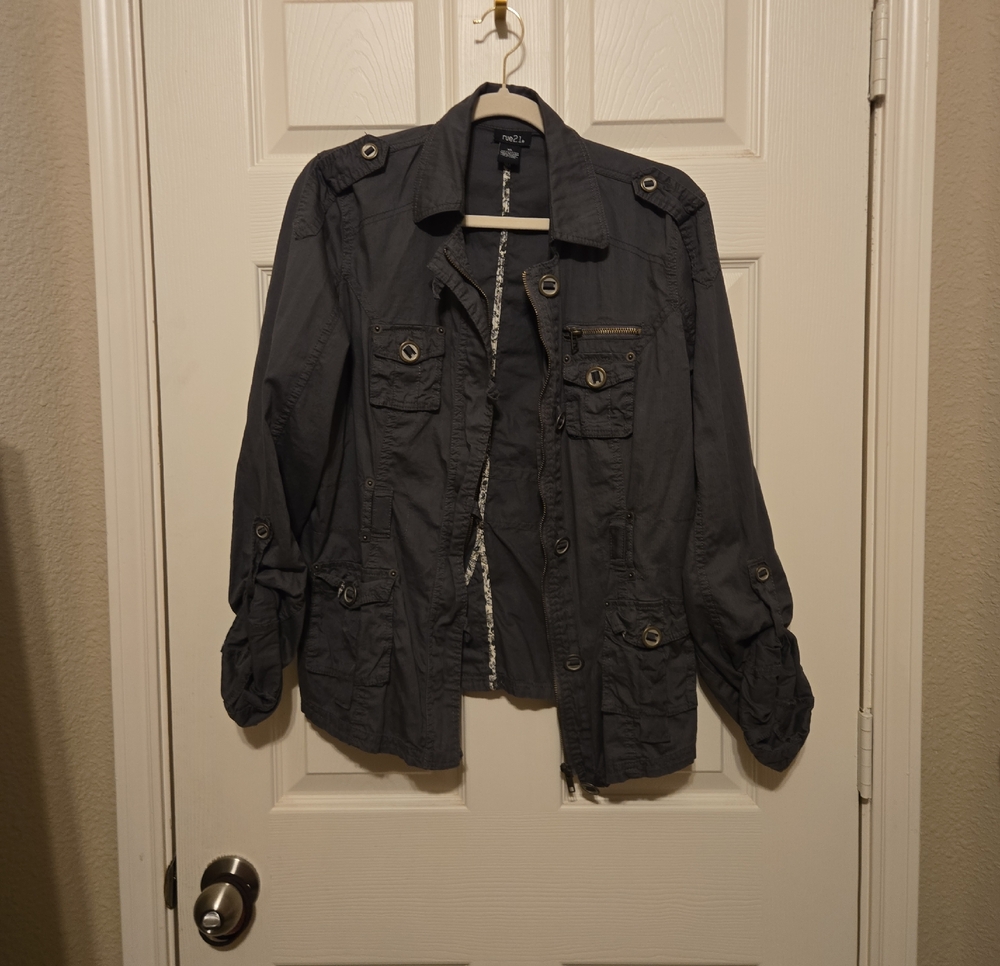 Rue21 Women's Dark Gray Utility Jacket